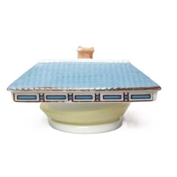 Original Lenox Spice Village Sage TOP ONLY Spice Jar Lid Cottage House Ceramic - Picture 3 of 6